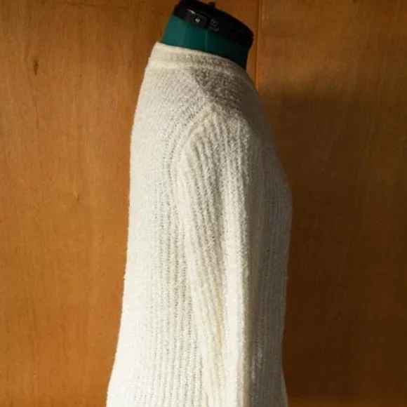 Goudchaux Maison Blanche ? Cream Boucle Knitted Cardigan Sweater womens M/L - Picture 12 of 13